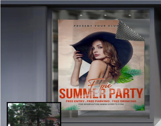 One-Way Vision Perforated Window Film